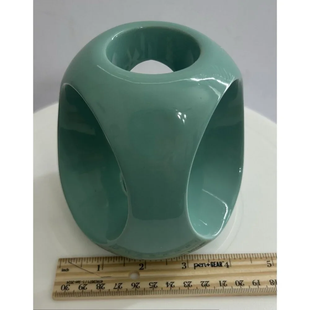 Vintage 99 INTL Lucky Bamboo Turquoise Vase Holder - Vase Not Included - Picture 7 of 8